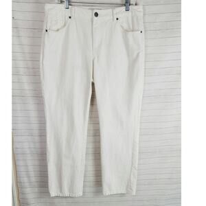 CAbi 100% BF JEANS IN WHITE, SZ 10